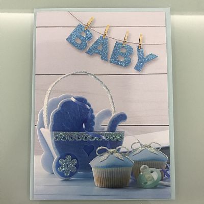 Κάρτα Baby boy cupcakes