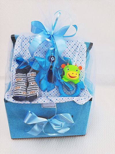 Σετ δώρου με καλτσάκια σε πάνινο κουτί