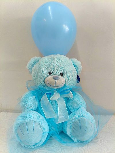 Γαλάζιος αρκούδος 45cm
