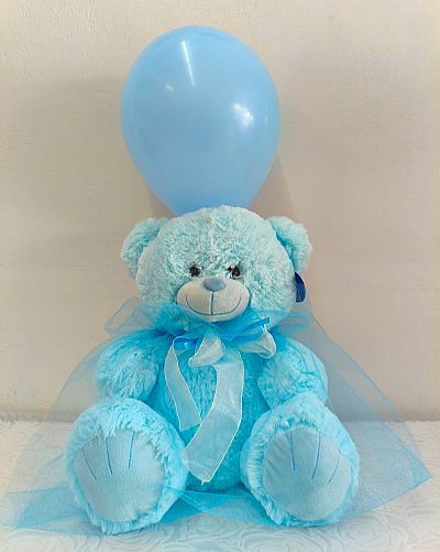 Γαλάζιος αρκούδος 45cm